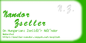 nandor zseller business card